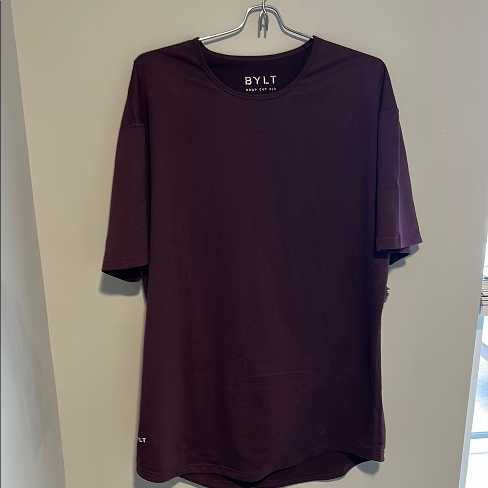 BYLT Basics Drop Cut Maroon T-Shirt